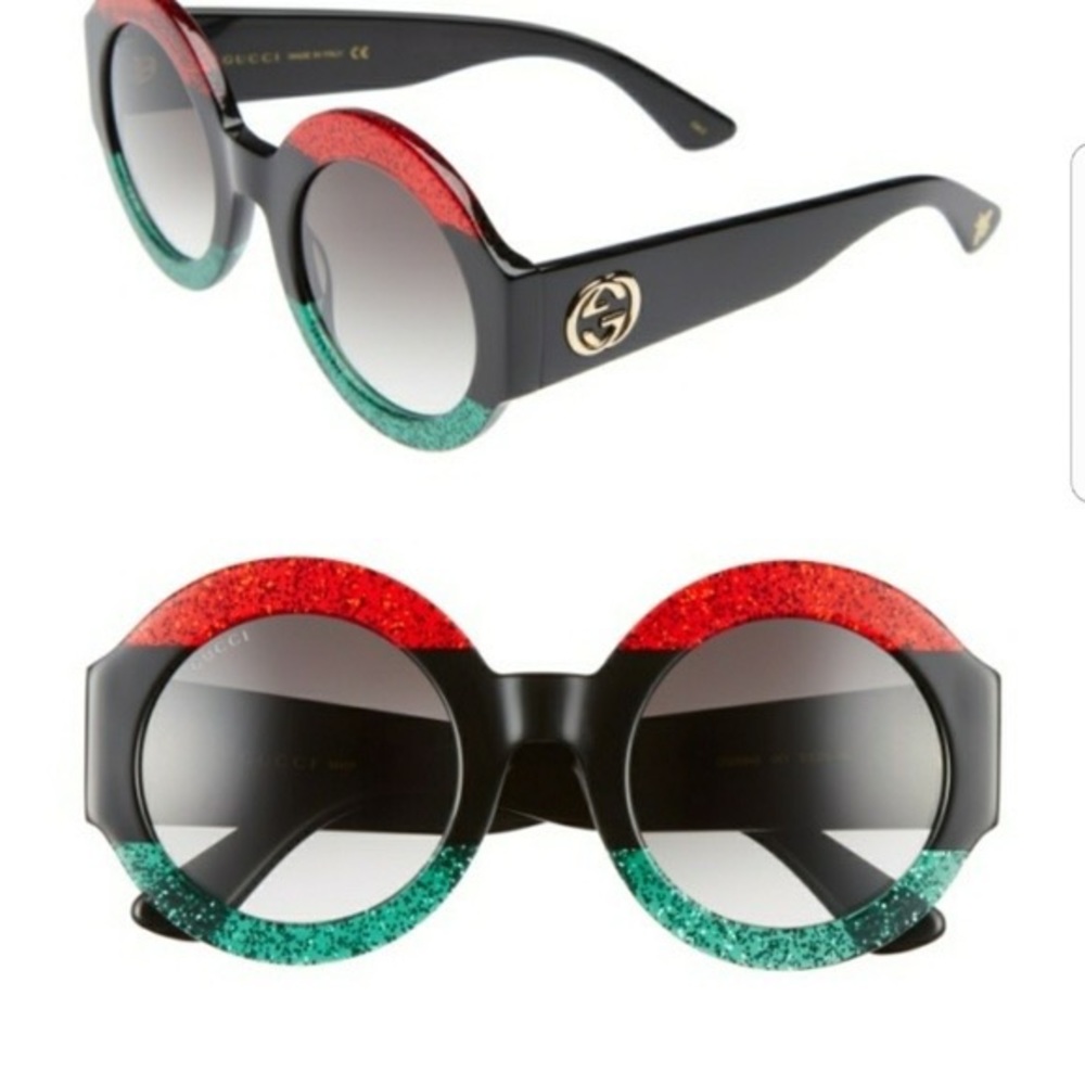 Gucci Sunglasses (Black/Red/Green)